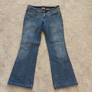 Vintage Jordache Jeans Womens 11/12 Y2K Low Rise Flare Wide Leg Medium Wash